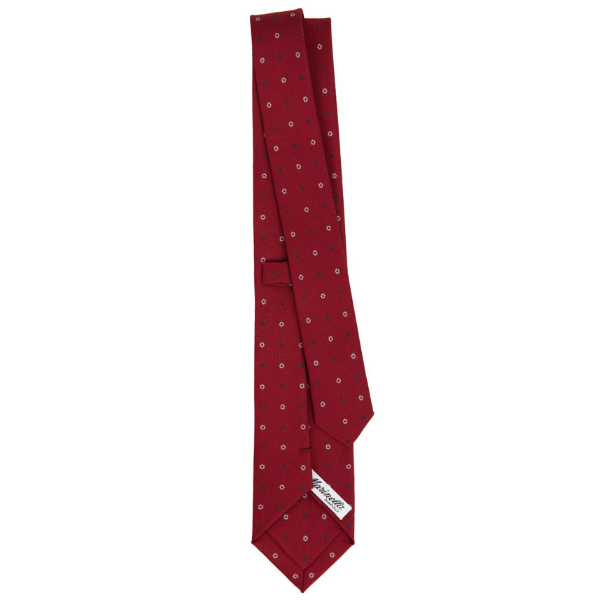 BURGUNDY SARTORIAL 7 CM PRINTED SILK TIE