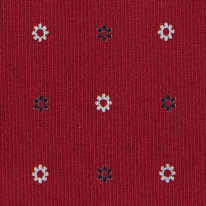 BURGUNDY SARTORIAL 7 CM PRINTED SILK TIE