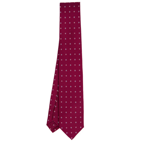 BURGUNDY SARTORIAL 7 CM PRINTED SILK TIE