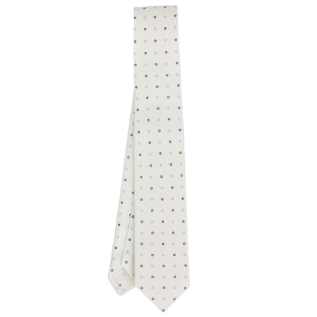 WHITE SARTORIAL 7 CM PRINTED SILK TIE