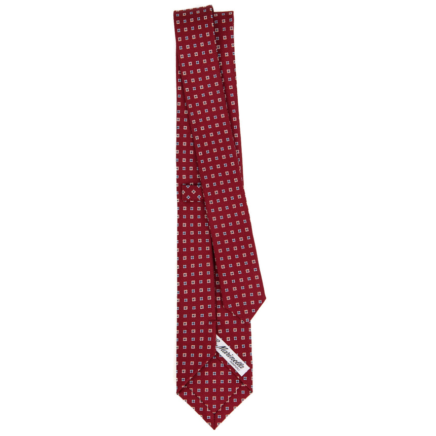 BURGUNDY SARTORIAL 7 CM PRINTED SILK TIE