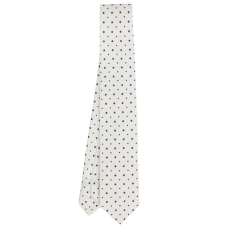 WHITE SARTORIAL 7 CM PRINTED SILK TIE