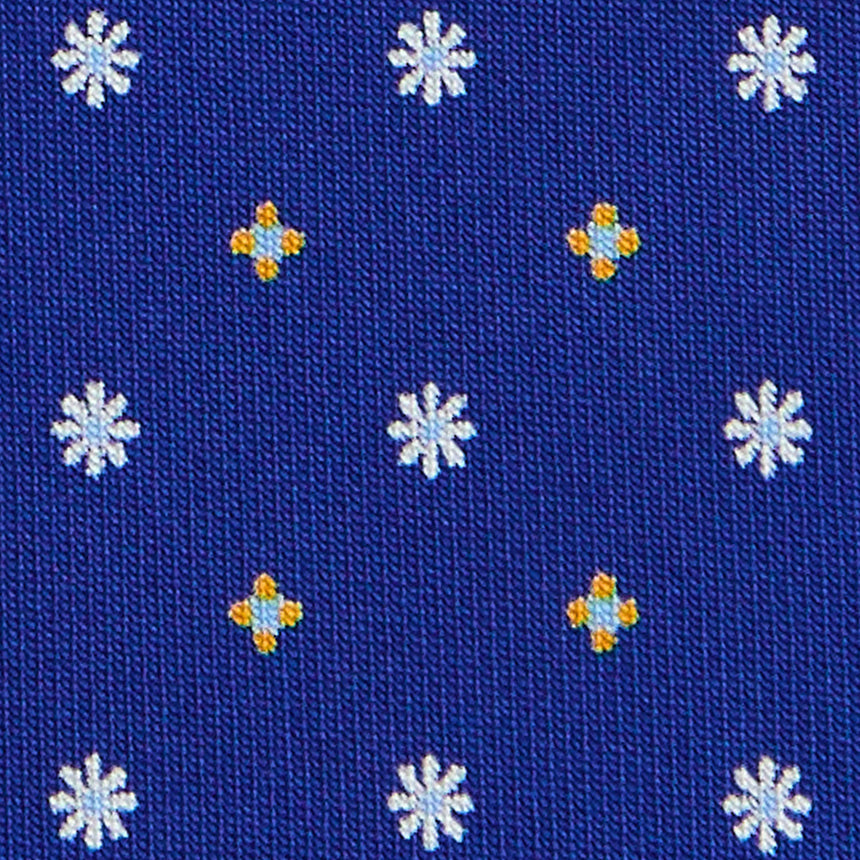 CRAVATTA SARTORIALE 7 CM IN SETA STAMPATA BLUETTE