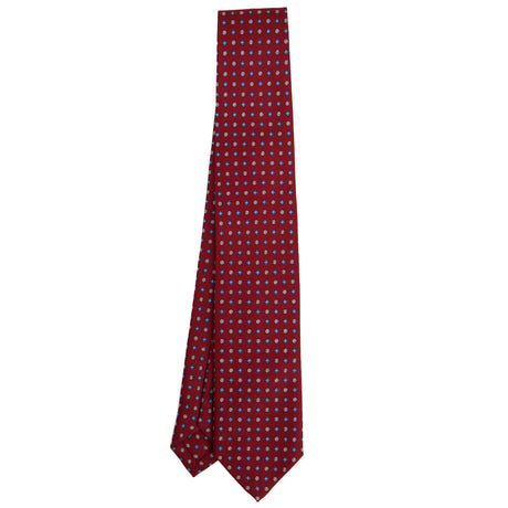 BURGUNDY SARTORIAL 7 CM PRINTED SILK TIE