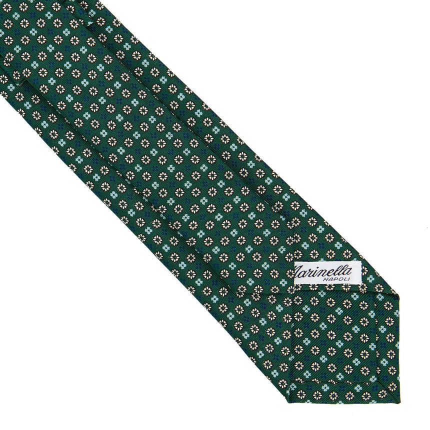 GREEN SARTORIAL 7 CM PRINTED SILK TIE