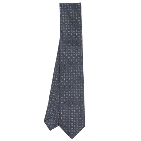 DARK GREY SARTORIAL 7 CM PRINTED SILK TIE