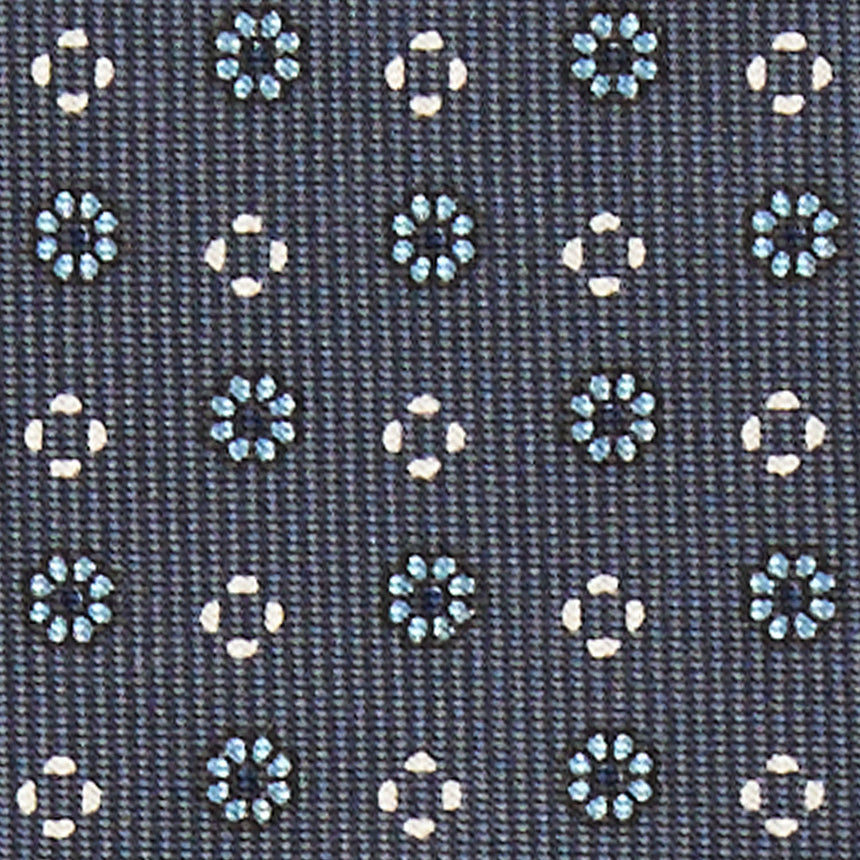 DARK GREY SARTORIAL 7 CM PRINTED SILK TIE