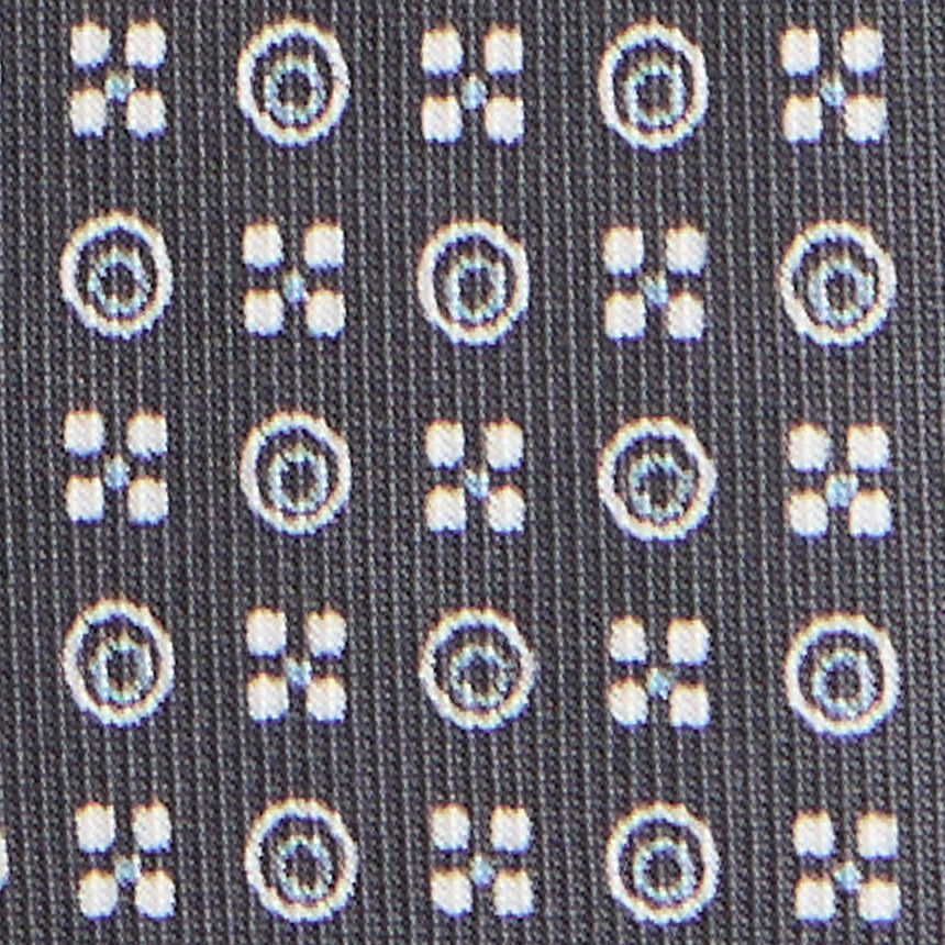 CRAVATTA SARTORIALE 7 PIEGHE IN SETA GRIGIO SCURO