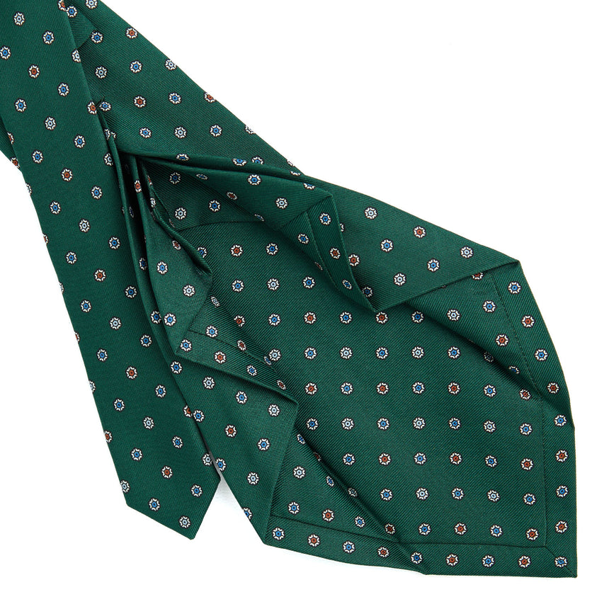 DARK GREEN 7 FOLD SARTORIAL SILK TIE