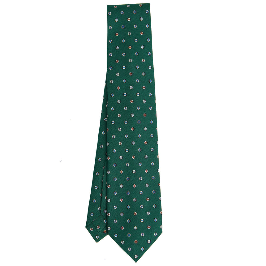 DARK GREEN 7 FOLD SARTORIAL SILK TIE