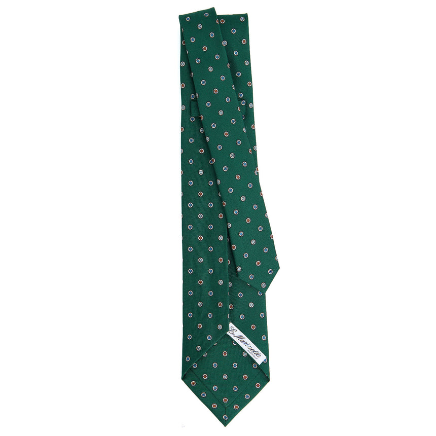DARK GREEN 7 FOLD SARTORIAL SILK TIE