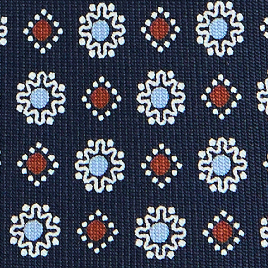 CRAVATTA SARTORIALE 7 PIEGHE IN SETA BLU SCURO
