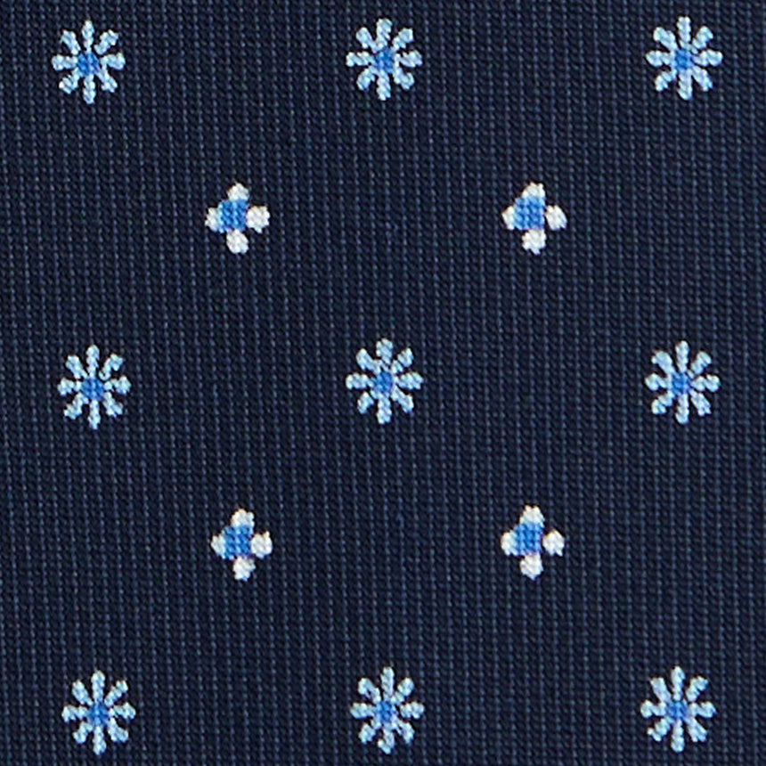 CRAVATTA SARTORIALE 7 PIEGHE IN SETA BLU SCURO
