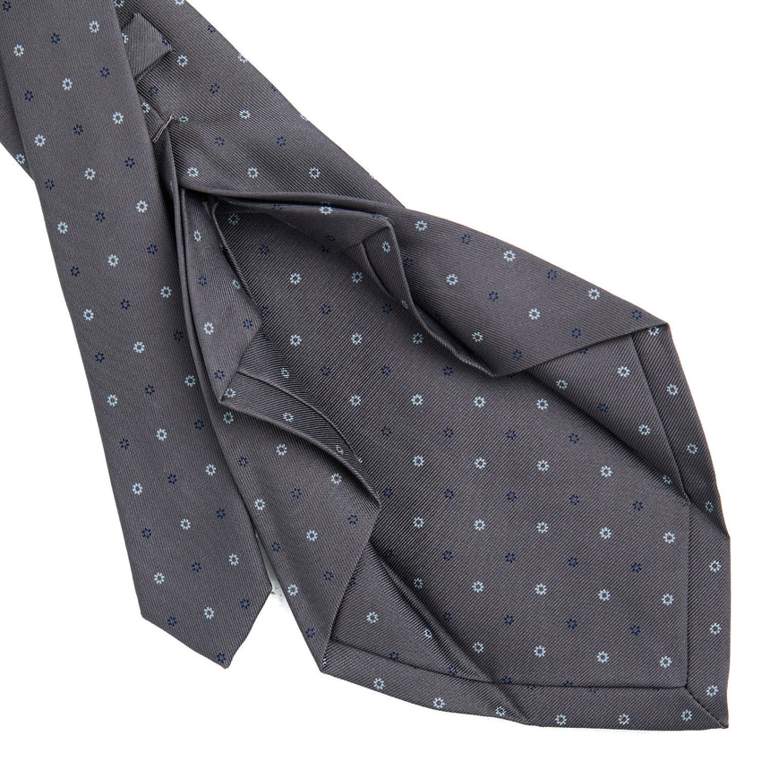 DARK GREY 7 FOLD SARTORIAL SILK TIE