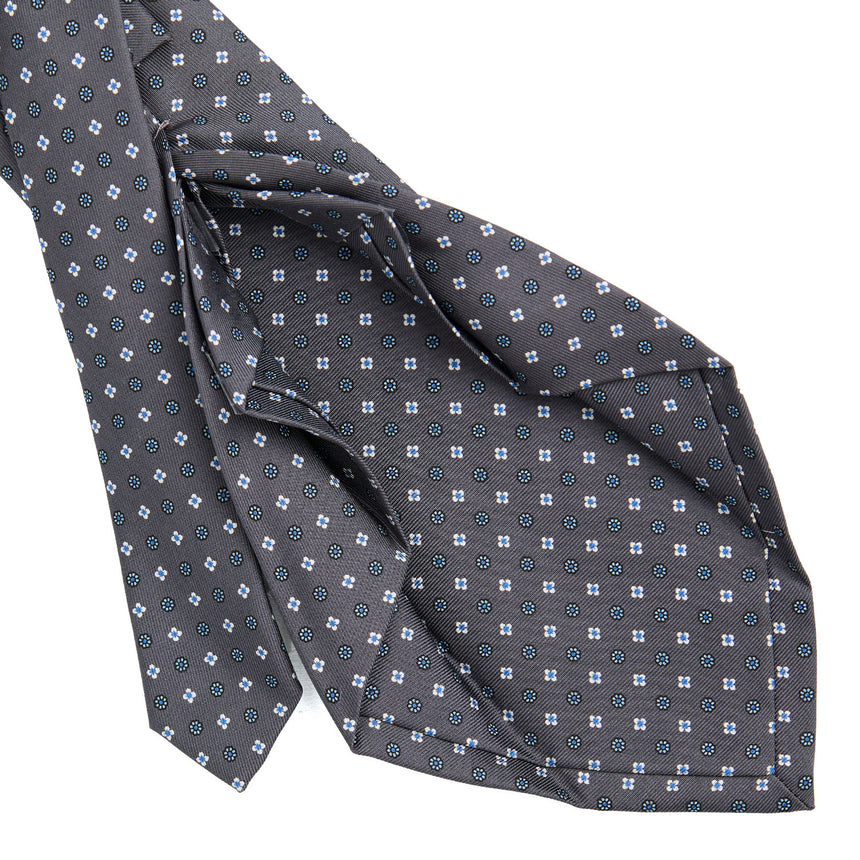 DARK GREY 7 FOLD SARTORIAL SILK TIE