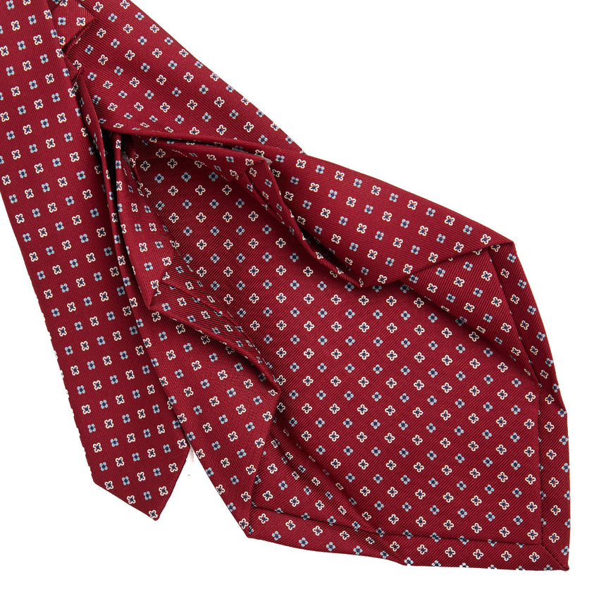 CRAVATTA SARTORIALE 7 PIEGHE IN SETA BORDEAUX