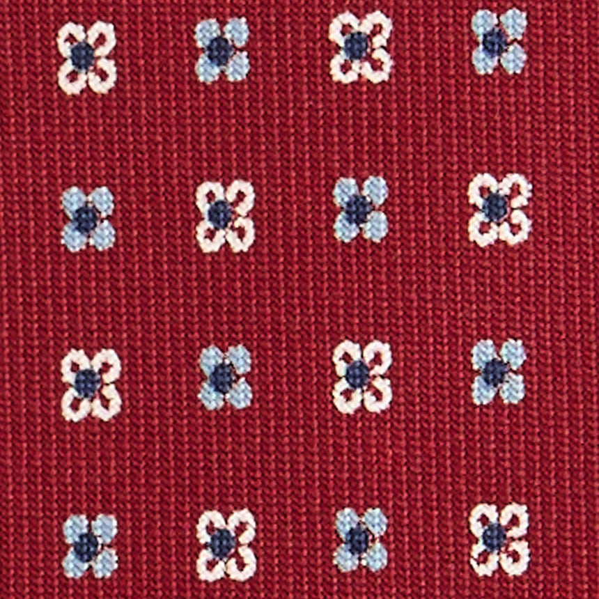 CRAVATTA SARTORIALE 7 PIEGHE IN SETA BORDEAUX