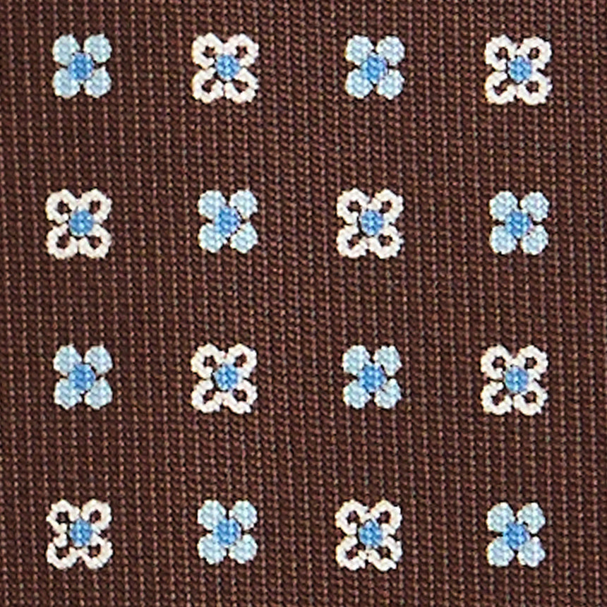 DARK BROWN 7 FOLD SARTORIAL SILK TIE