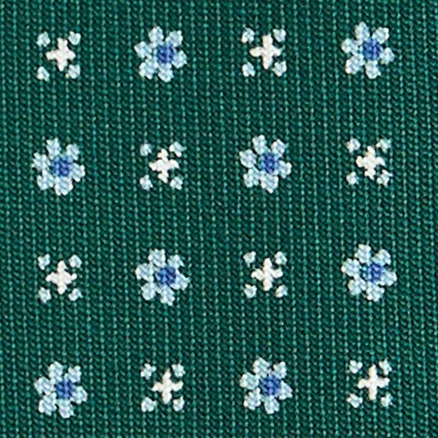 DARK GREEN 7 FOLD SARTORIAL SILK TIE