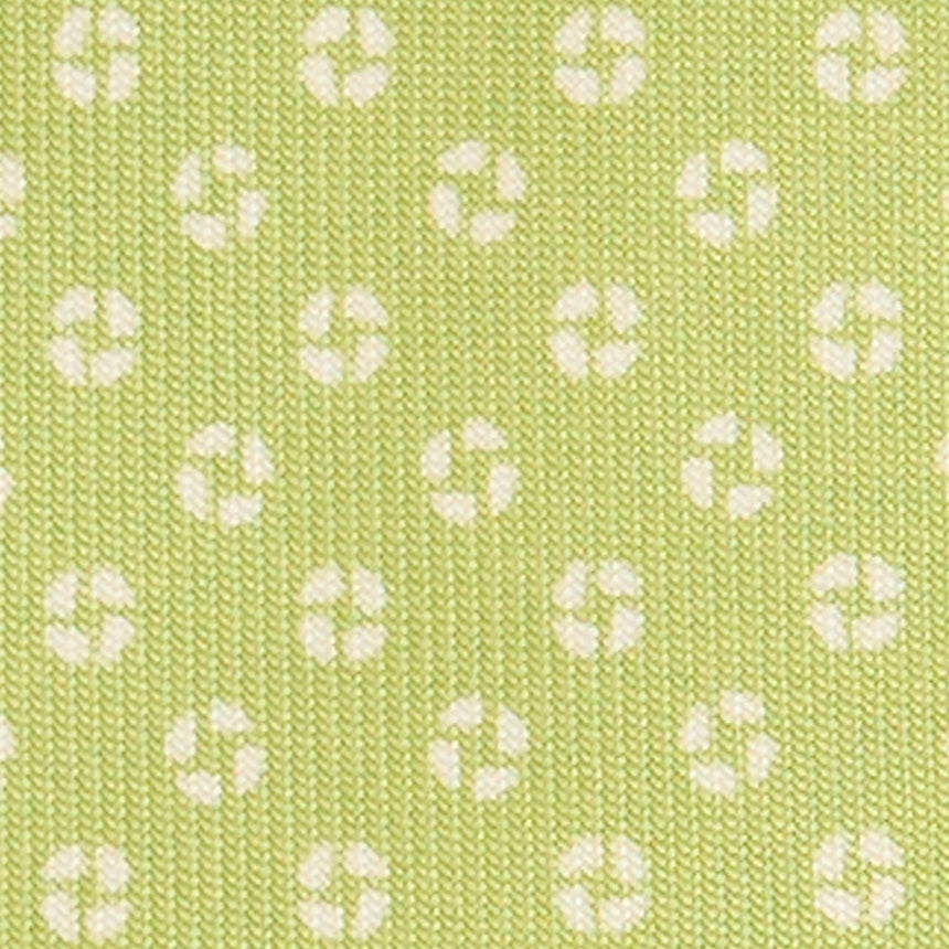 LIGHT GREEN 7 FOLD SARTORIAL PRINTED SILK TIE