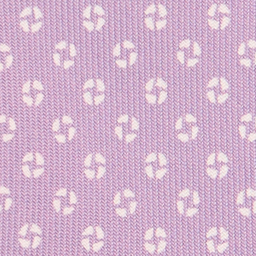 LILAC 7 FOLD SARTORIAL PRINTED SILK TIE