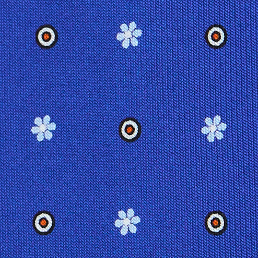BLUETTE 7 FOLD SARTORIAL PRINTED SILK TIE