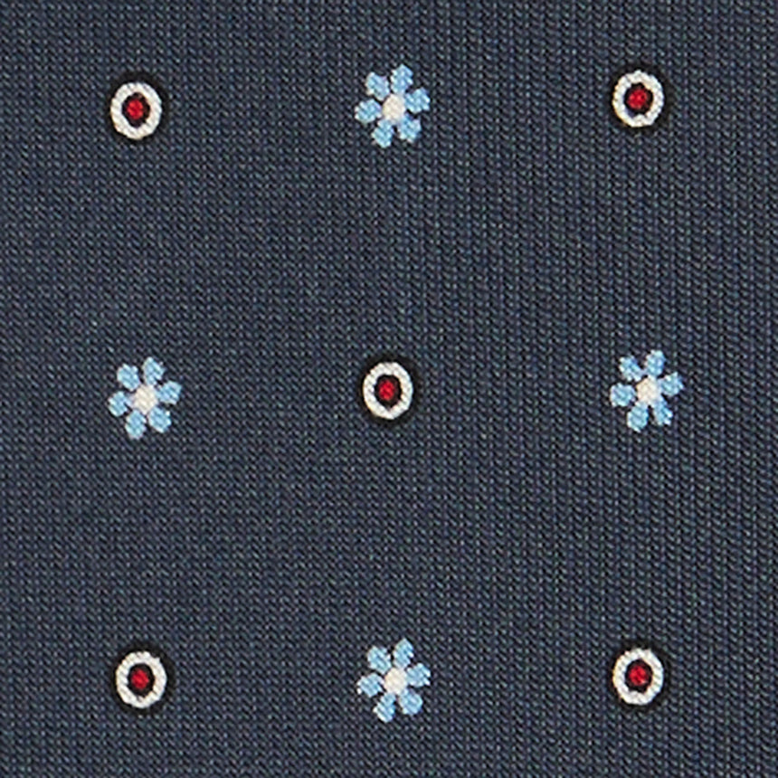 CRAVATTA SARTORIALE 7 PIEGHE IN SETA STAMPATA GRIGIO 