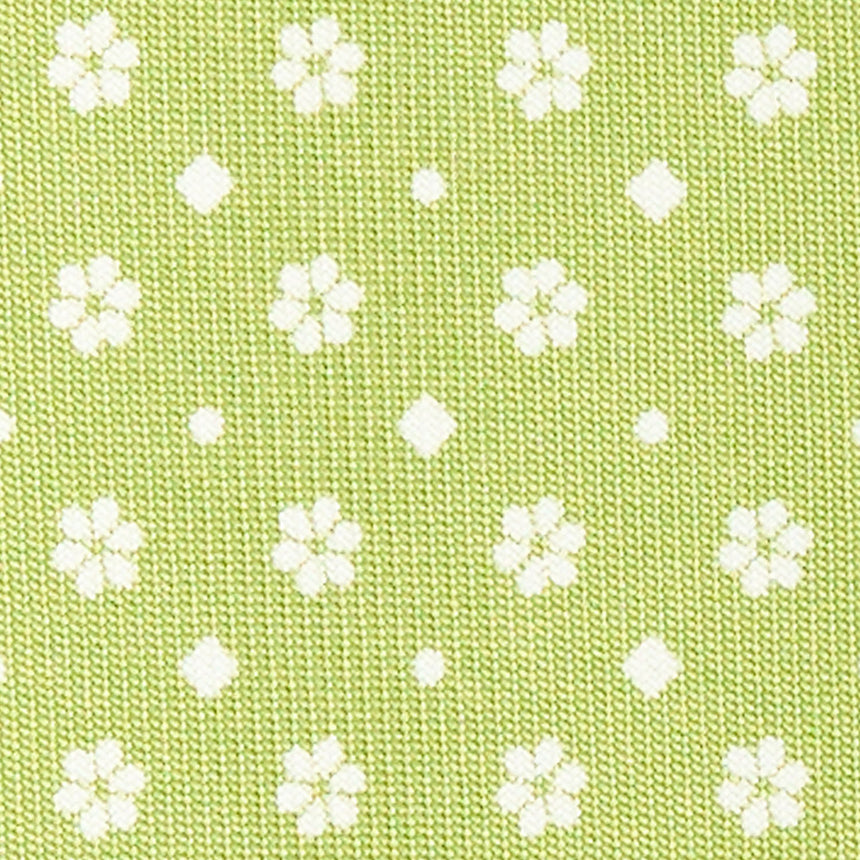 CRAVATTA SARTORIALE IN SETA STAMPATA VERDE CHIARO