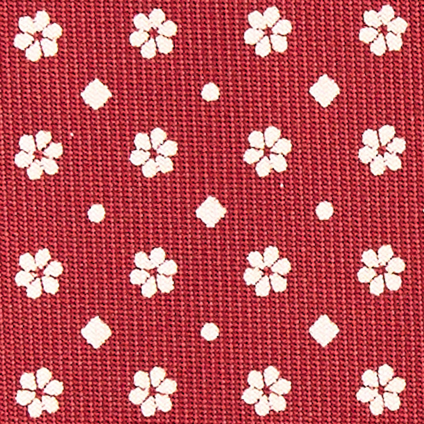 BURGUNDY SARTORIAL PRINTED SILK TIE