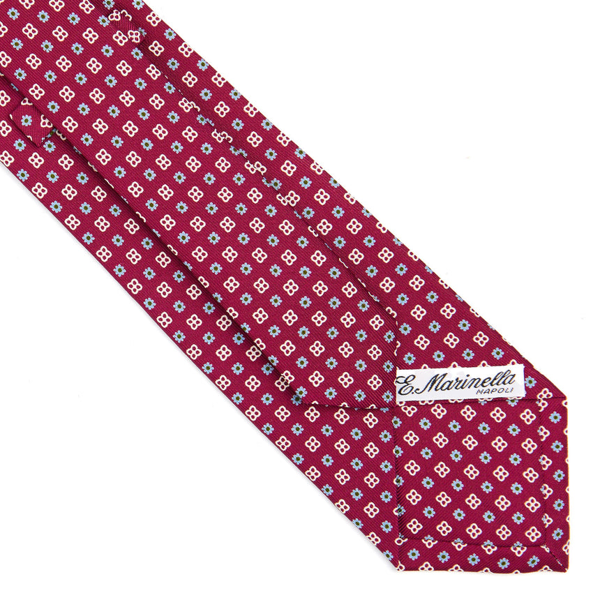 CRAVATTA SARTORIALE IN SETA STAMPATA FUCSIA