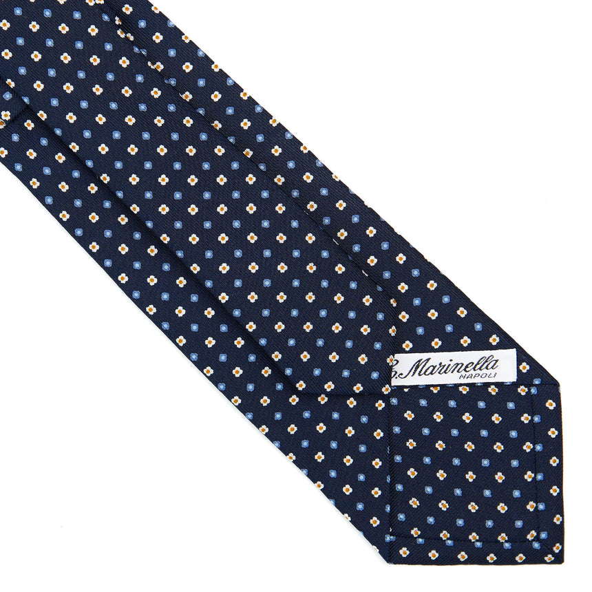 CRAVATTA SARTORIALE CLASSICA IN SETA BLU SCURO