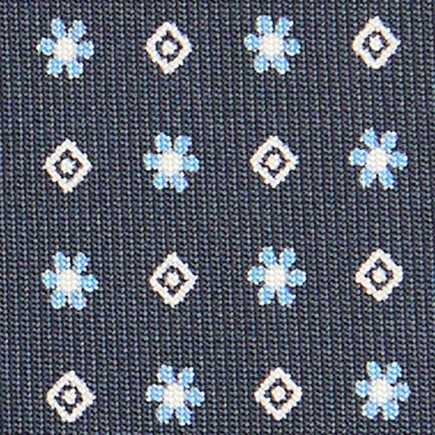 CRAVATTA SARTORIALE IN SETA STAMPATA GRIGIO SCURO