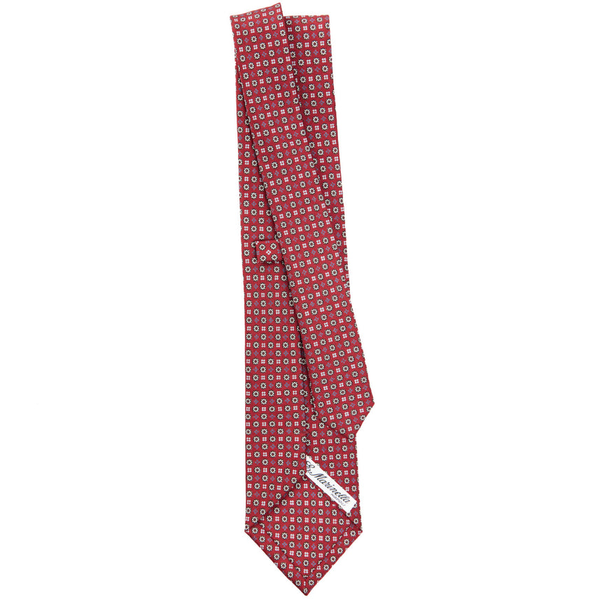 BURGUNDY SARTORIAL PRINTED SILK TIE