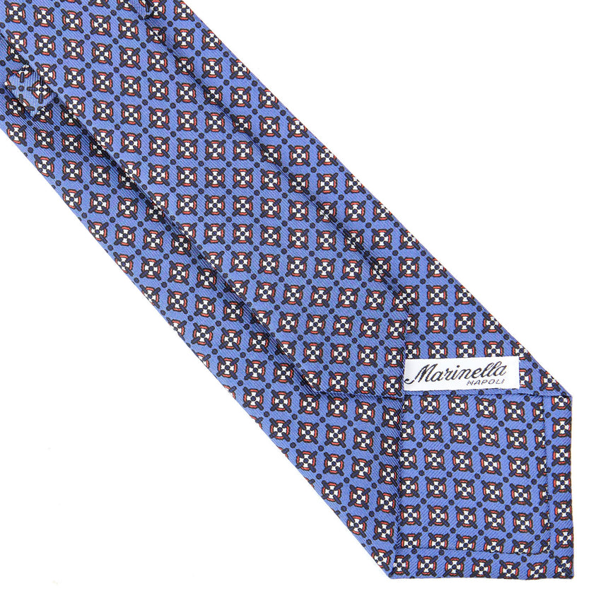 POWDER BLUE SARTORIAL PRINTED SILK TIE