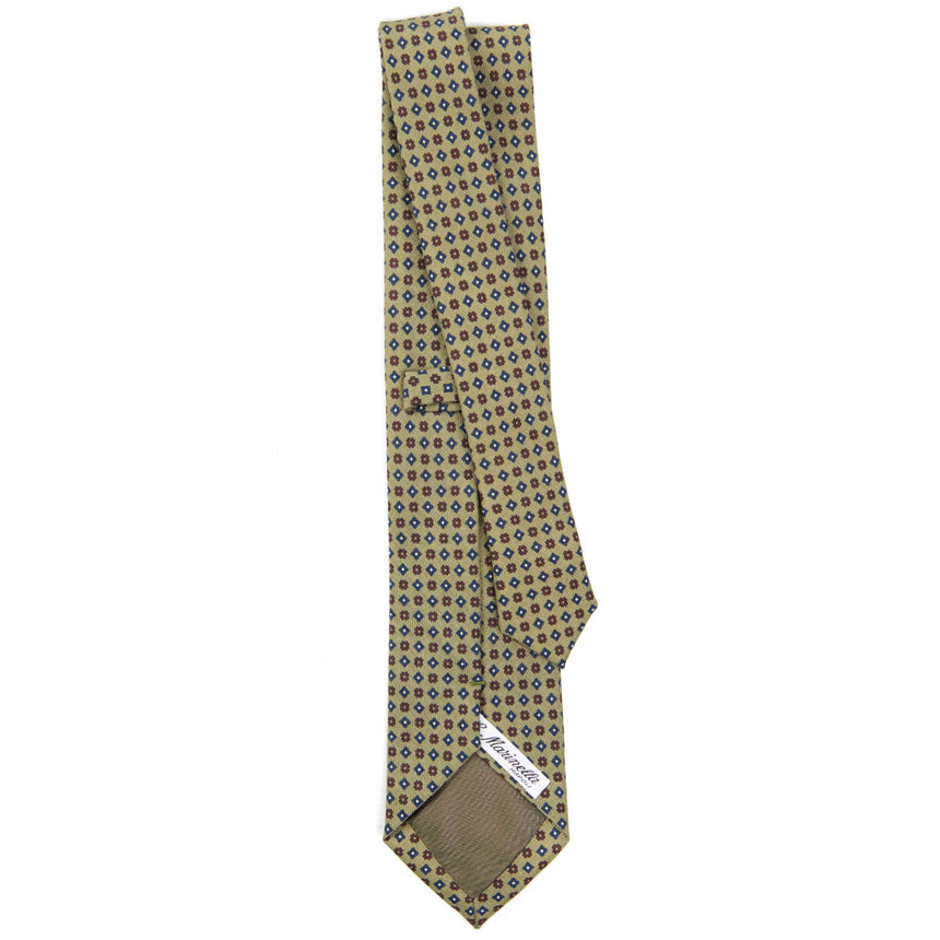 CRAVATTA SARTORIALE IN LANA VERDE OLIVA