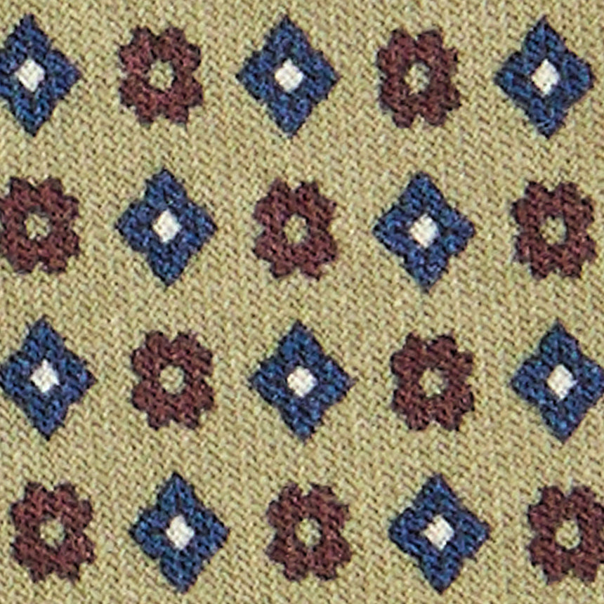 CRAVATTA SARTORIALE IN LANA VERDE OLIVA
