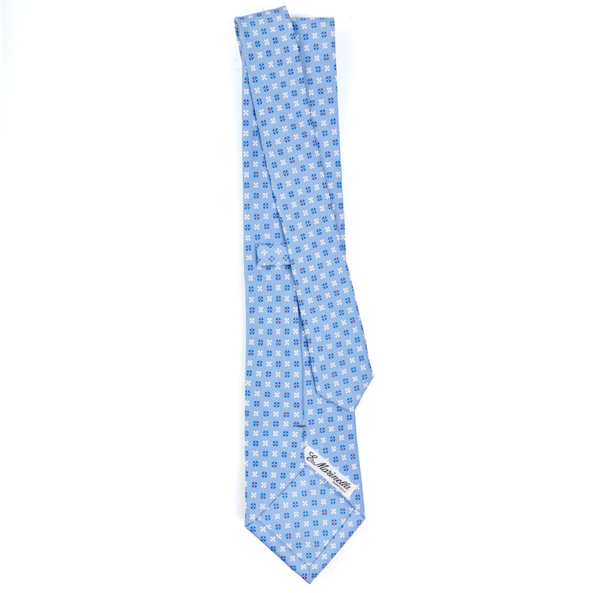 LIGHT BLUE SARTORIAL PRINTED SILK TIE