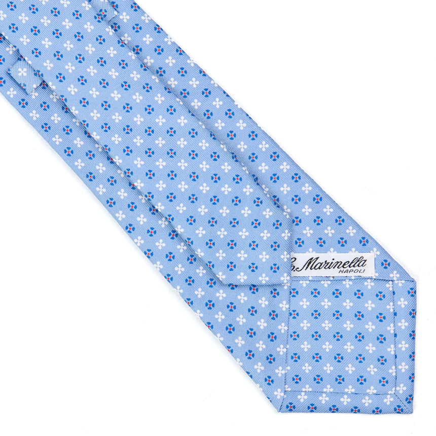 LIGHT BLUE SARTORIAL PRINTED SILK TIE
