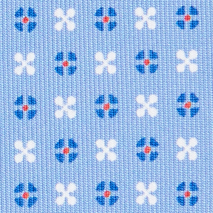LIGHT BLUE SARTORIAL PRINTED SILK TIE