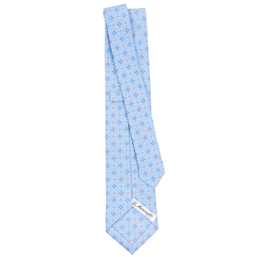 LIGHT BLUE SARTORIAL PRINTED SILK TIE