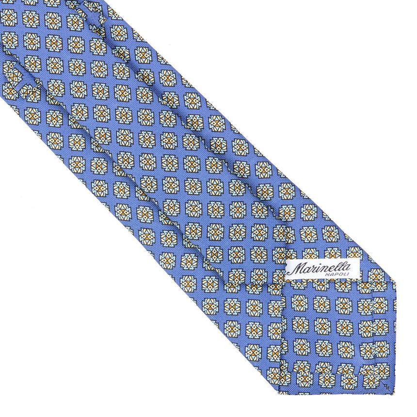POWDER BLUE SARTORIAL PRINTED SILK TIE