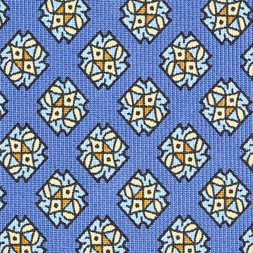 POWDER BLUE SARTORIAL PRINTED SILK TIE
