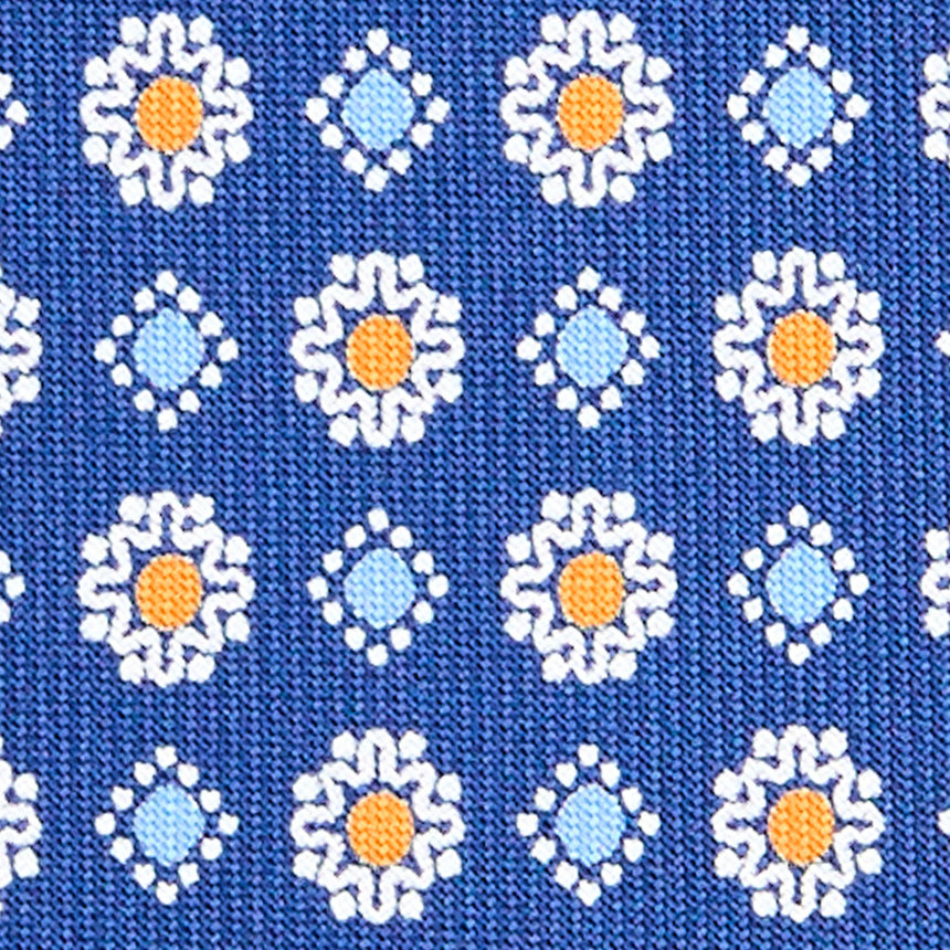 BLUE SARTORIAL PRINTED SILK TIE