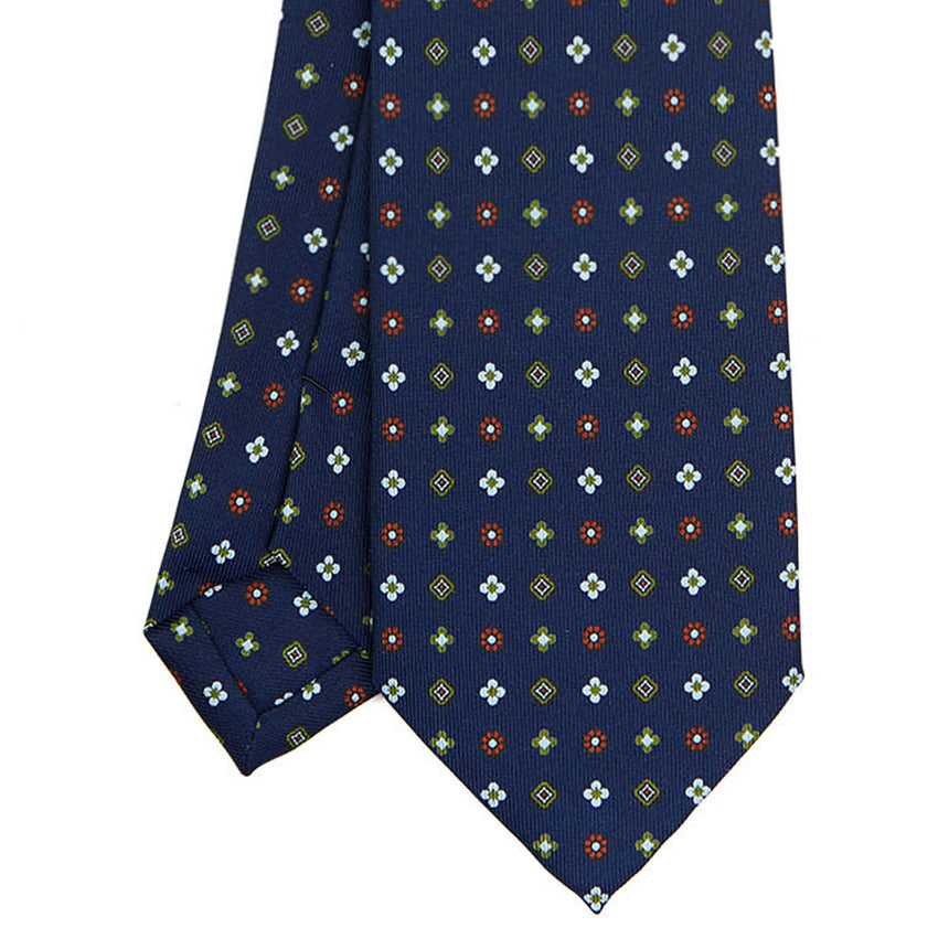 CRAVATTA SARTORIALE CLASSICA IN SETA BLU SCURO