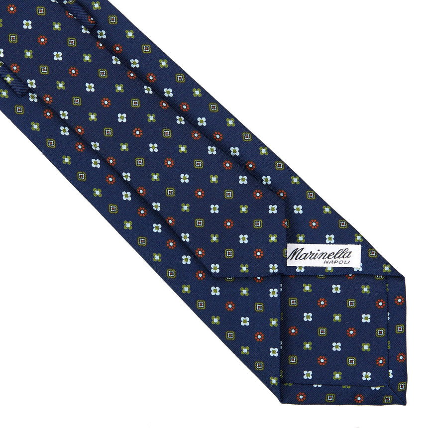 CRAVATTA SARTORIALE CLASSICA IN SETA BLU SCURO