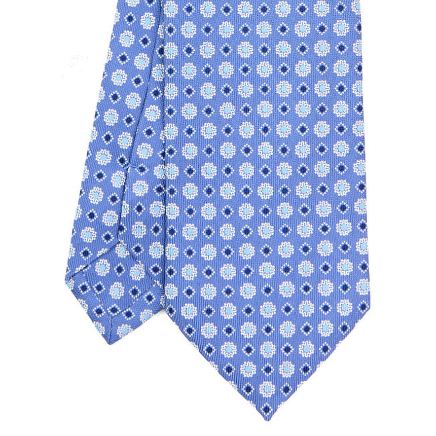 POWDER BLUE SARTORIAL PRINTED SILK TIE