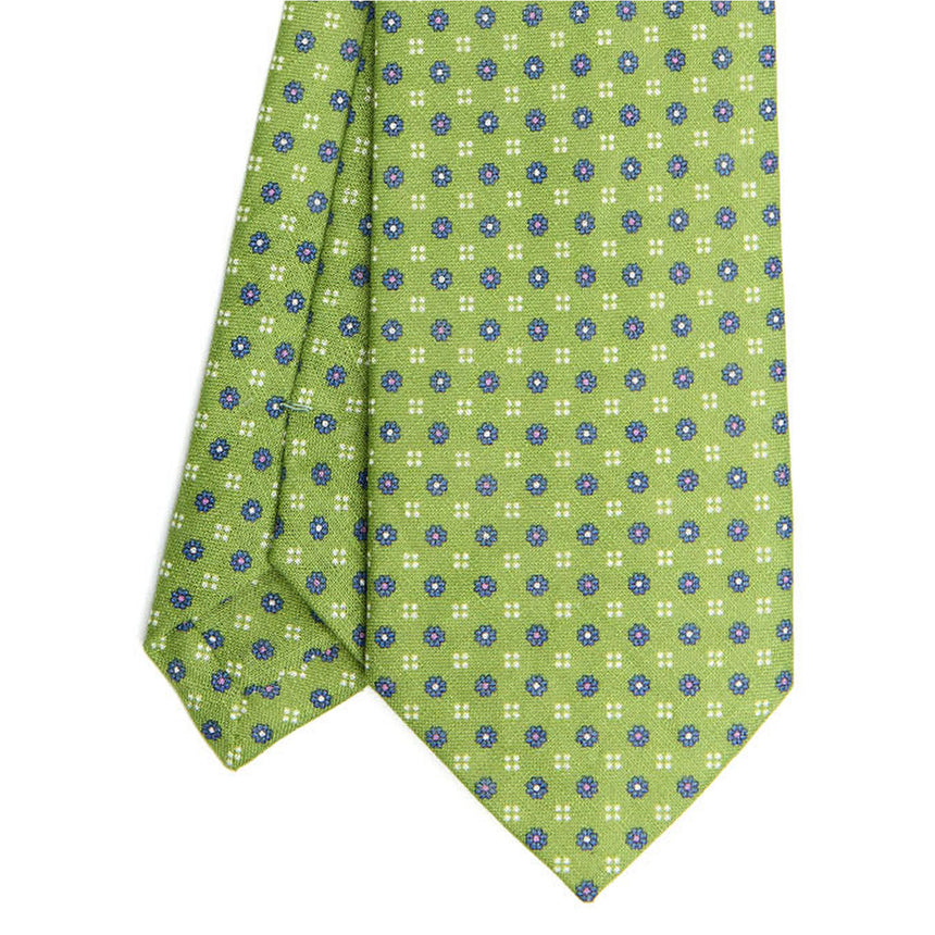 CRAVATTA SARTORIALE IN LINO VERDE