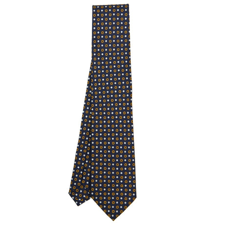 DARK BLUE SARTORIAL PRINTED SILK TIE