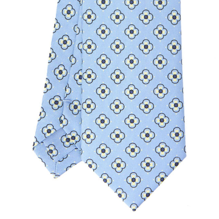 LIGHT BLUE SARTORIAL PRINTED SILK TIE