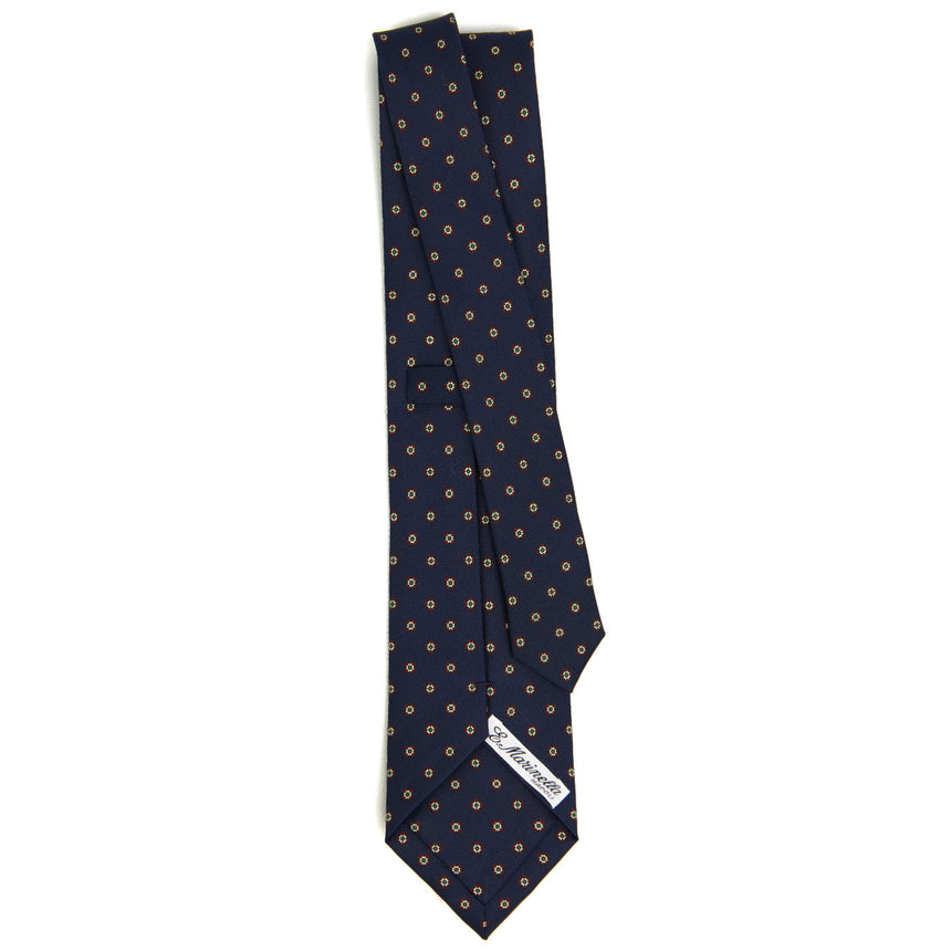 DARK BLUE SARTORIAL PRINTED SILK TIE